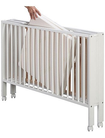 Cuna plegable 60x120 cm con colchón, madera natural | Tissi