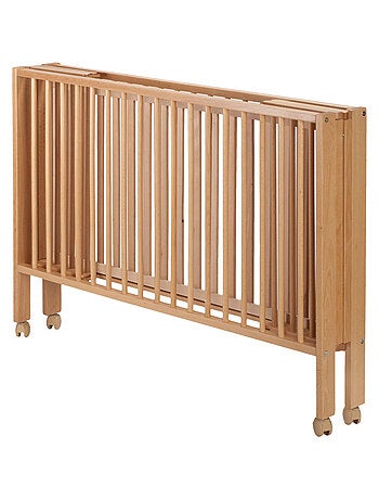 Cuna plegable 60x120 cm con colchón, madera natural | Tissi