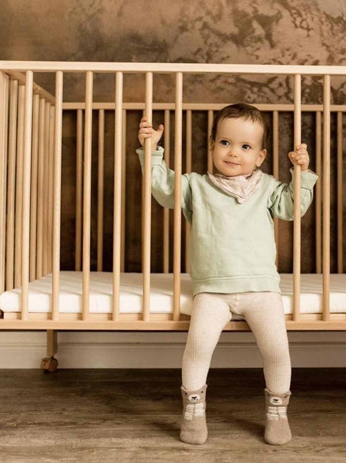 Cuna plegable 60x120 cm con colchón, madera natural | Tissi - Kiabi