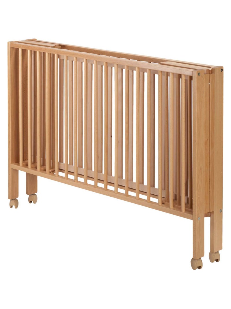 Cuna plegable 60x120 cm con colchón, madera natural | Tissi Marrón - Kiabi