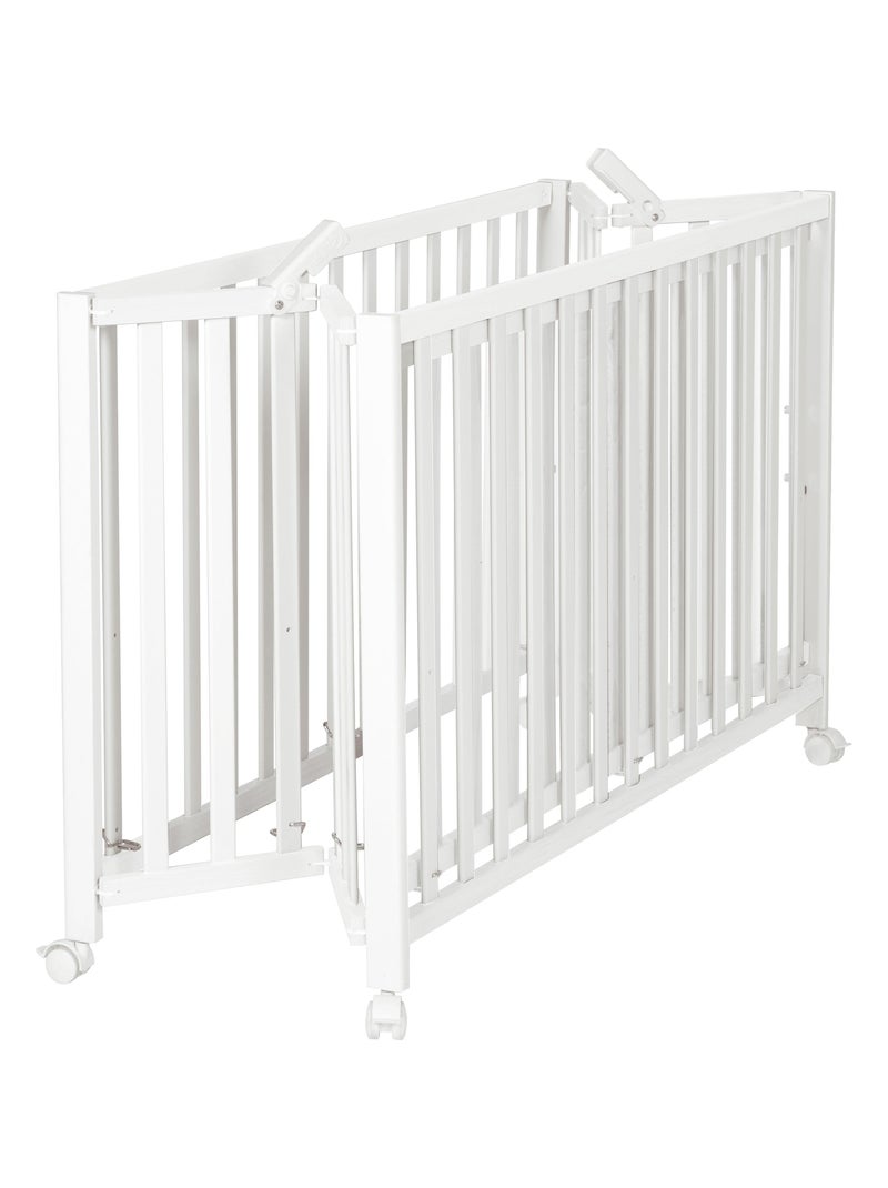 Cuna plegable con ruedas y altura ajustable 'Roba Fold Up' Blanco - Kiabi