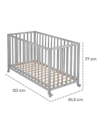 Cuna plegable con ruedas y altura ajustable 'Roba Fold Up'