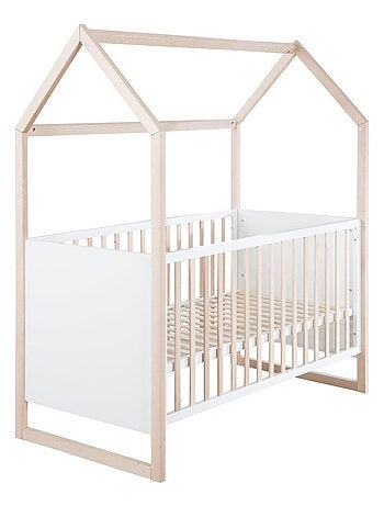 Cuna tipo casita convertible en cama infantil hasta 7 años - altura ajustable 'Roba'