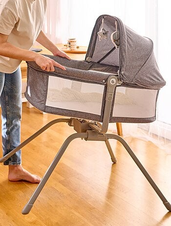 Cuna y cama inteligente LIONELO - Cuna de viaje - Hasta 9 kg - Con colchón - Bolsa de transporte