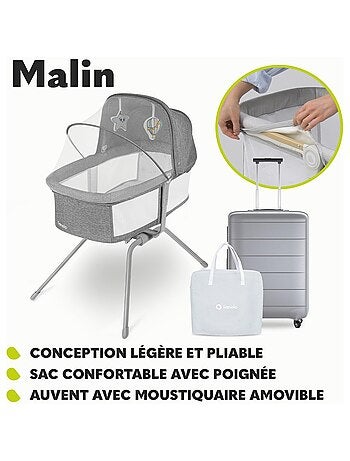 Cuna y cama inteligente LIONELO - Cuna de viaje - Hasta 9 kg - Con colchón - Bolsa de transporte