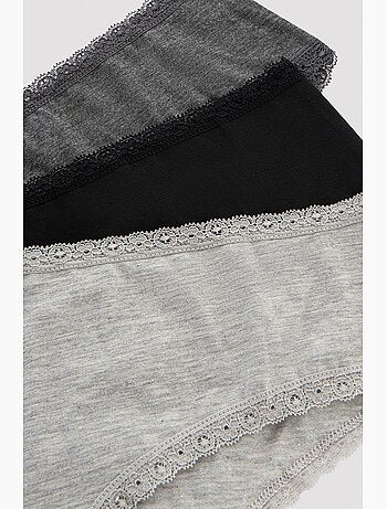 Daily lace cotton pack de 3 hipster penti