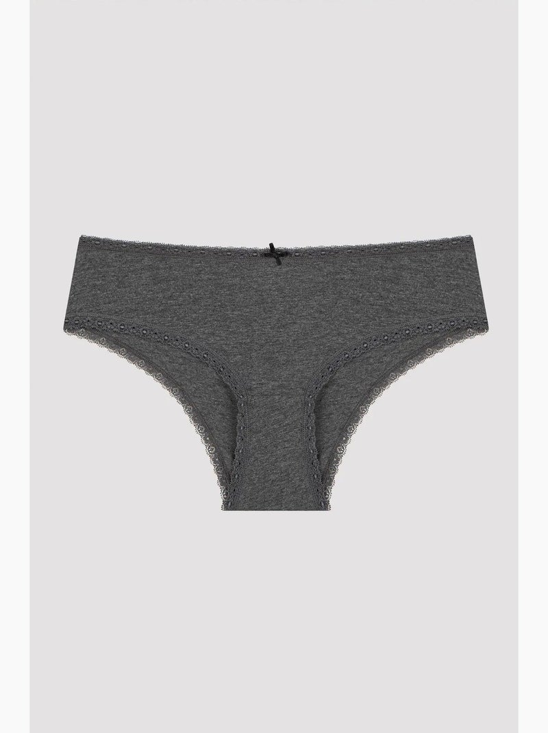 Daily lace cotton pack de 3 hipster penti Negro - Kiabi
