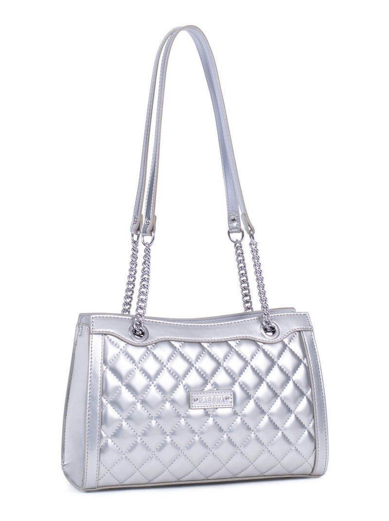 DAISY - Bolso de hombro con 2 asas Plata - Kiabi