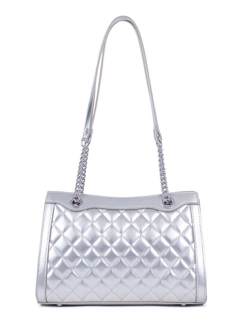 DAISY - Bolso de hombro con 2 asas Plata - Kiabi