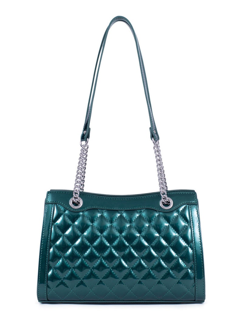 DAISY - Bolso de hombro con 2 asas Verde esmeralda - Kiabi