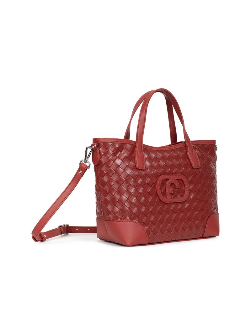 DAPHNE - Bolso con 2 asas Negro Burdeos - Kiabi