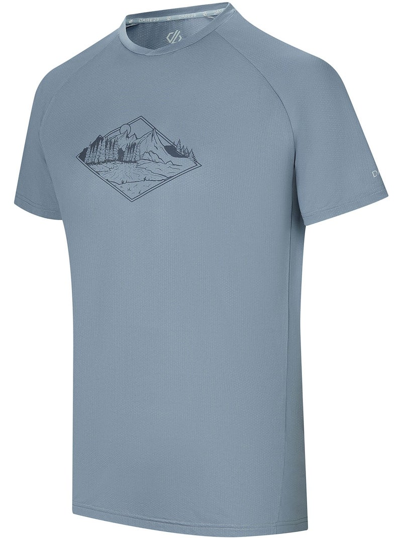 Dare 2B - Camiseta Tech II Diseño Naturaleza para Hombre Azul polar - Kiabi