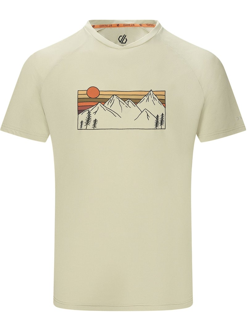 Dare 2B - Camiseta Tech II Diseño Picos de las Montañas para Hombre Blanco nacarado - Kiabi