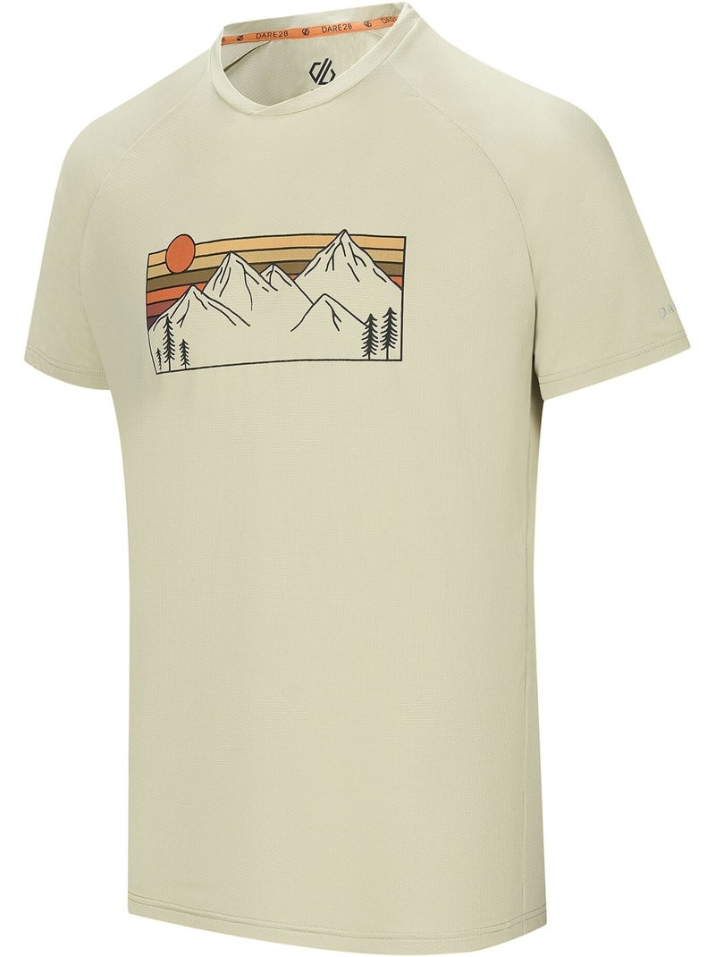 Dare 2B - Camiseta Tech II Diseño Picos de las Montañas para Hombre Blanco nacarado - Kiabi