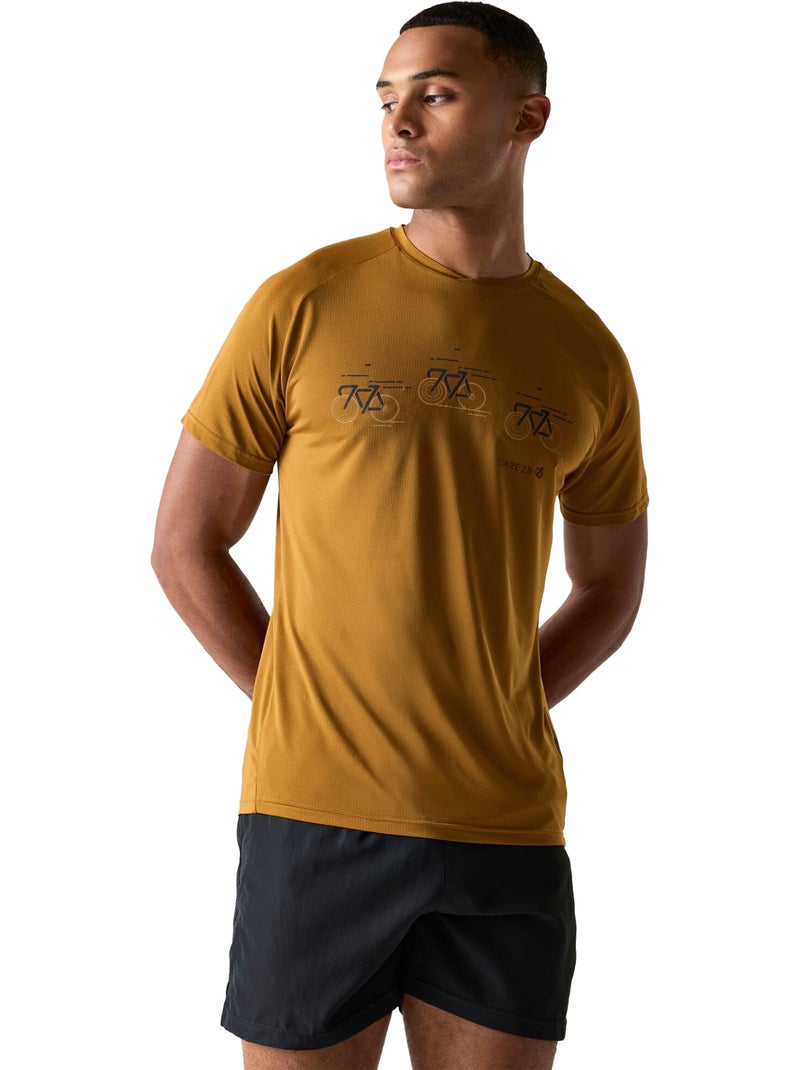 Dare 2B - Camiseta Tech II Diseño Puntera de Ciclista para Hombre Amarillo - Kiabi