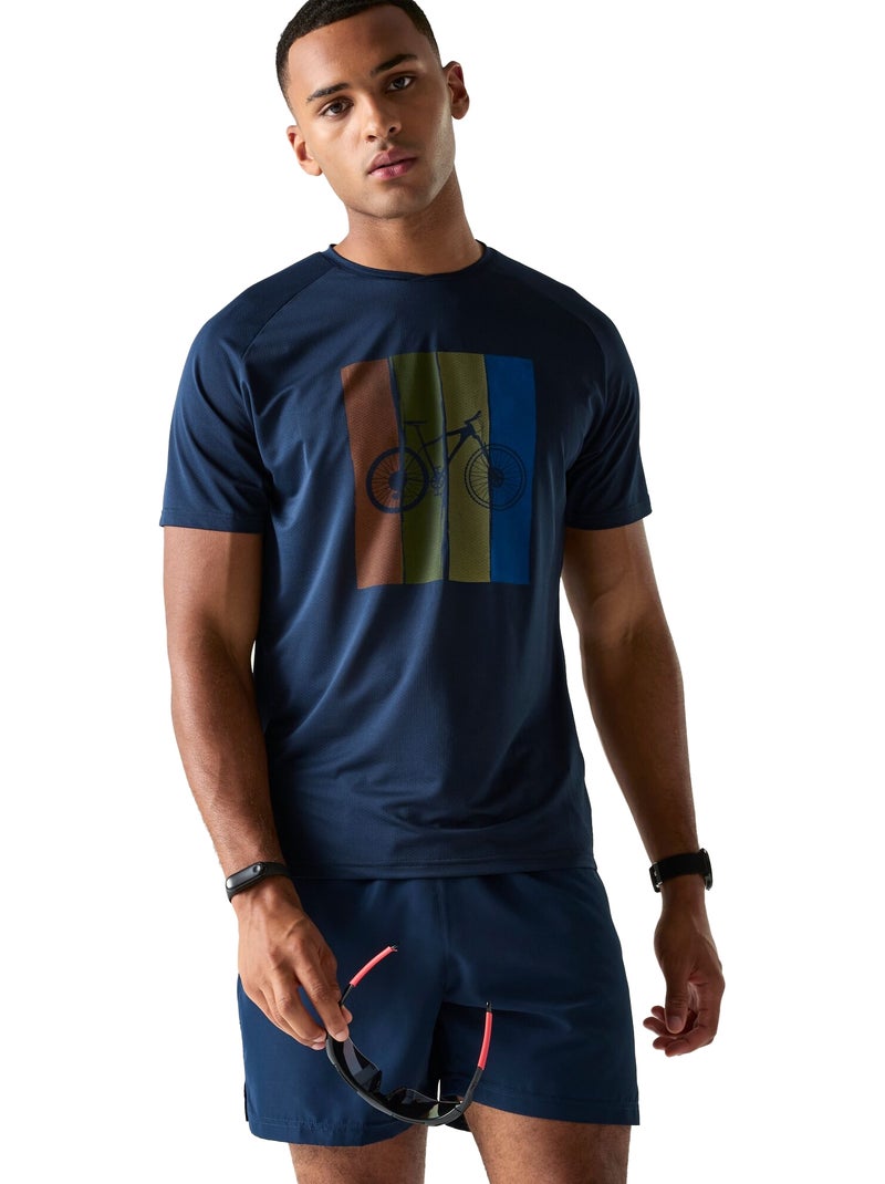 Dare 2B - Camiseta Tech II Diseño Puntera de Ciclista para Hombre Azul marino - Kiabi