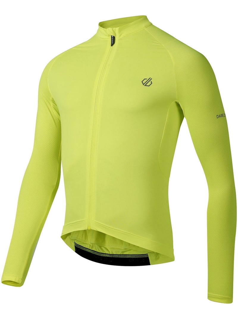 Dare 2B - Jersey de Ciclismo Lightning de Manga Larga para Hombre Amarillo fluorescente - Kiabi