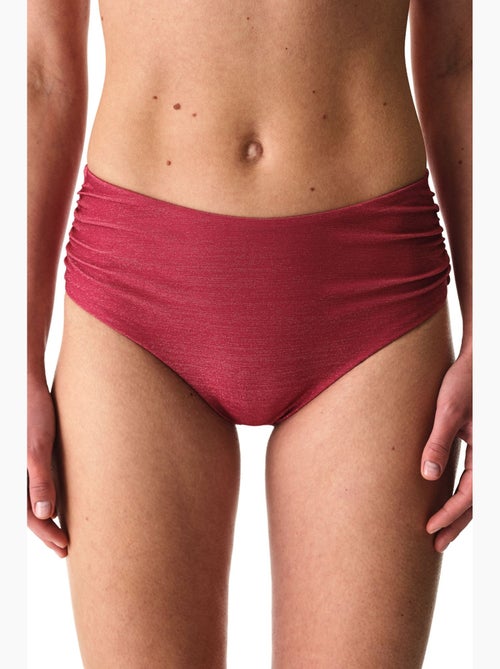 Dayana braguita de bikini fruncida de tiro alto, brillo metalizado penti - Kiabi Dayana braguita de bikini fruncida de tiro alto, brillo metalizado penti - Kiabi