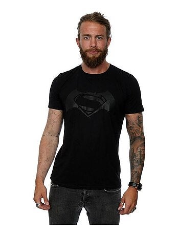 DC Comics - Camiseta de Batman v Superman Logo Impreso para Hombre