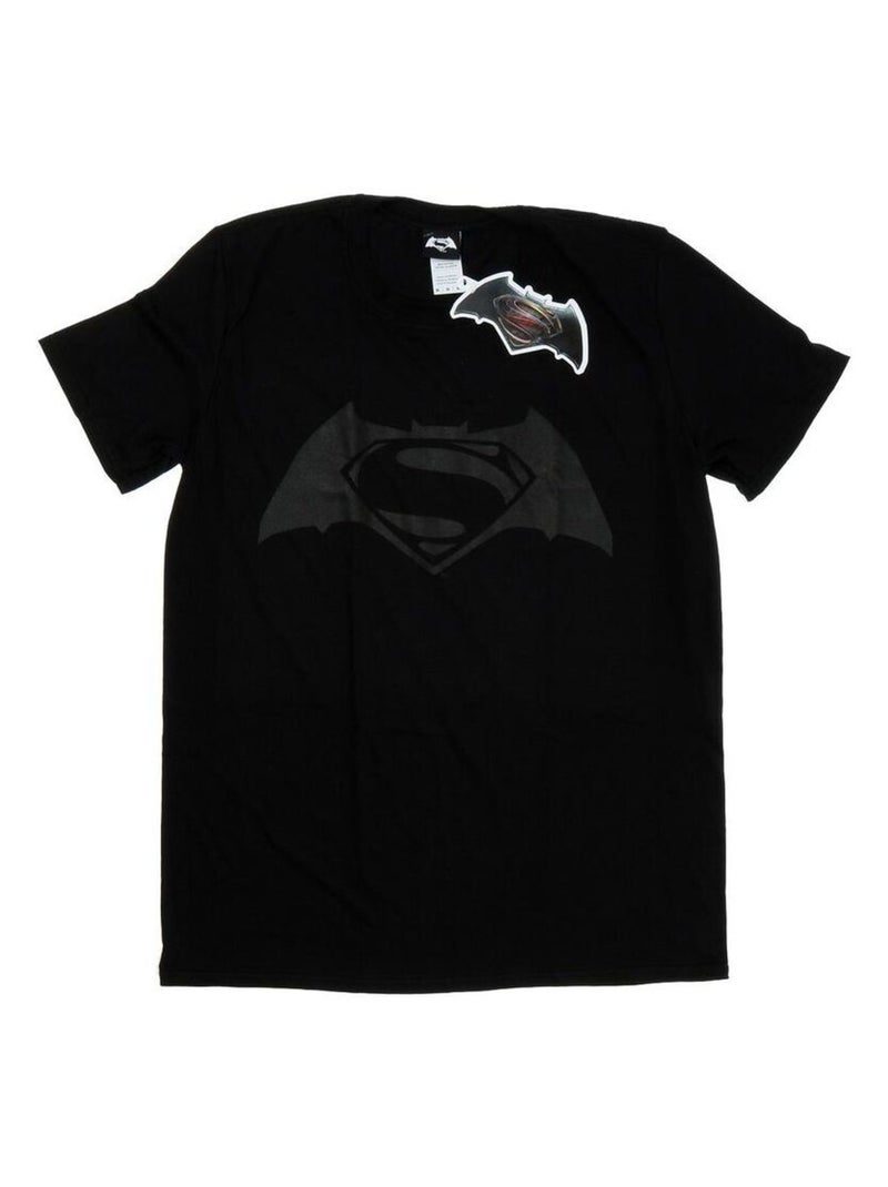 DC Comics - Camiseta de Batman v Superman Logo Impreso para Hombre Negro - Kiabi