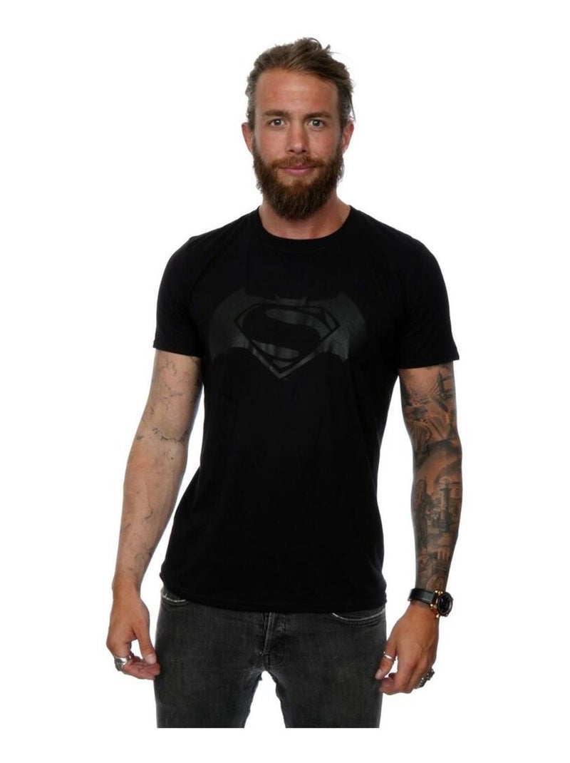 DC Comics - Camiseta de Batman v Superman Logo Impreso para Hombre Negro - Kiabi