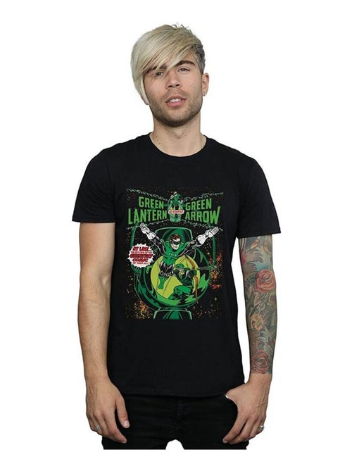 DC Comics - Camiseta de Linterna Verde y Flecha Verde Portada de Cómic de Algodón para Hombre - Kiabi