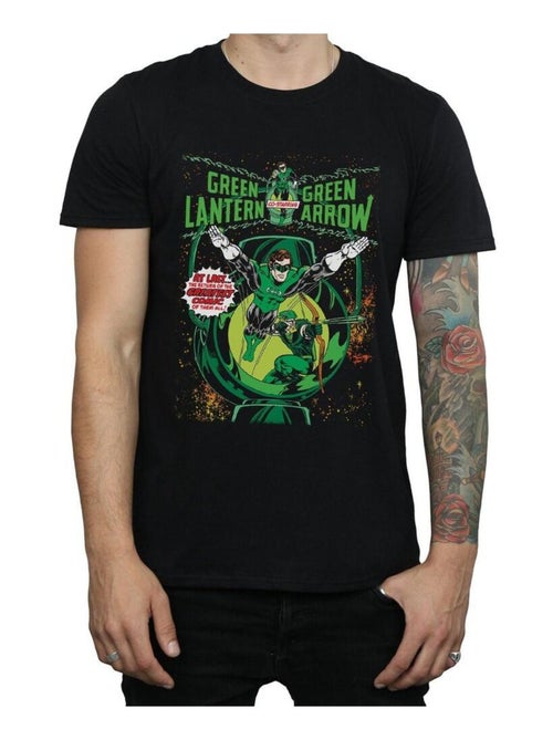 DC Comics - Camiseta de Linterna Verde y Flecha Verde Portada de Cómic de Algodón para Hombre - Kiabi