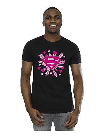 DC Comics - Camiseta de Superman Estrellas y Corazones para Hombre