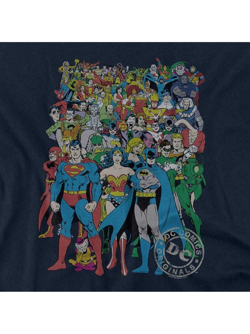 DC Comics - Camiseta Diseño Logotipo para Adultos Unisex Azul marino - Kiabi