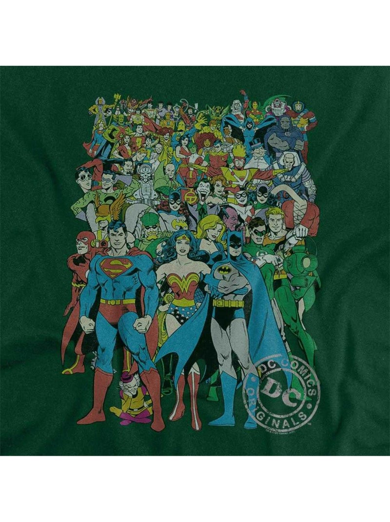 DC Comics - Camiseta Diseño Logotipo para Adultos Unisex Verde oscuro - Kiabi