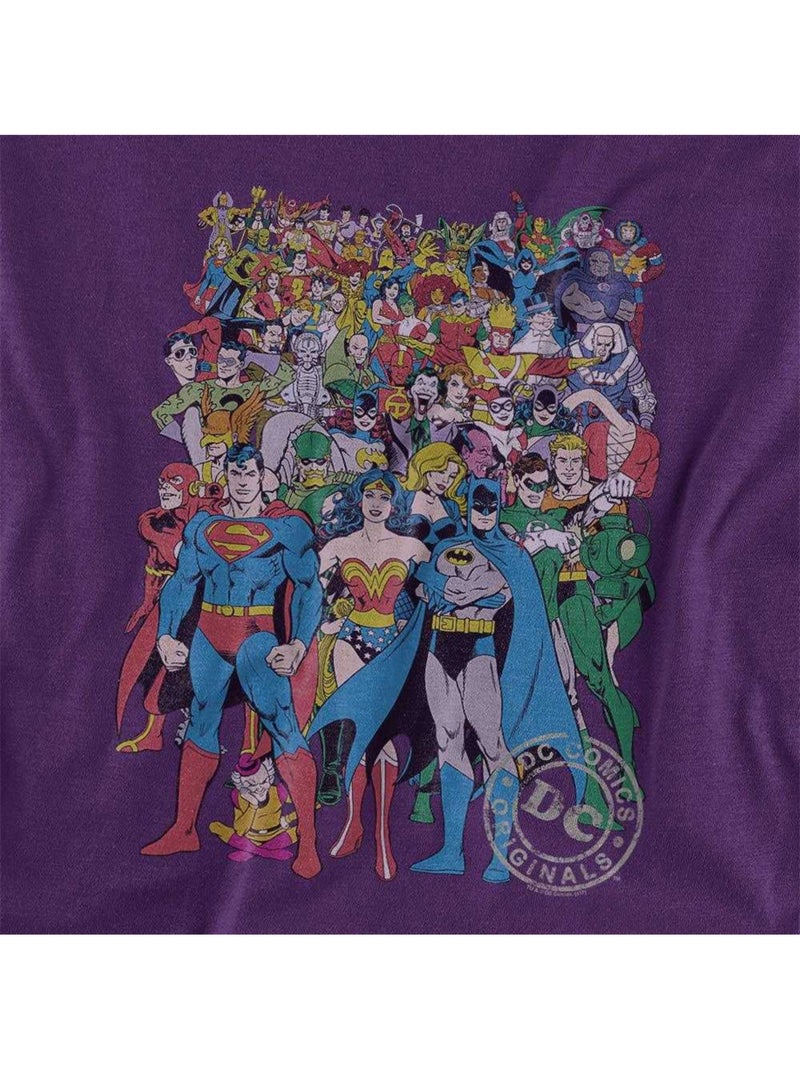 DC Comics - Camiseta Diseño Logotipo para Adultos Unisex Violeta - Kiabi
