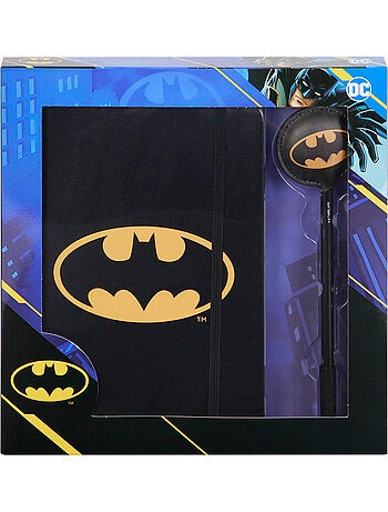 DC Comics Batman Batsignal Caja Regalo con Diario y Bolígrafo Fashion, Negro
