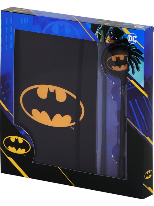 DC Comics Batman Batsignal Caja Regalo con Diario y Bolígrafo Fashion, Negro - Kiabi DC Comics Batman Batsignal Caja Regalo con Diario y Bolígrafo Fashion, Negro - Kiabi