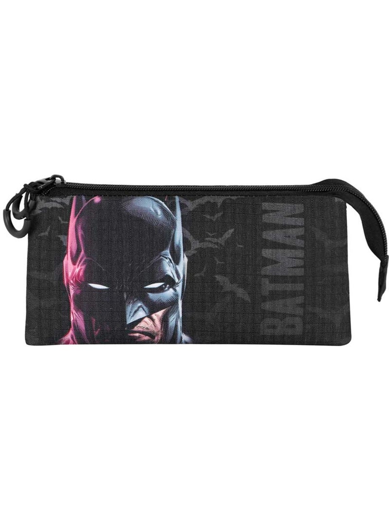 DC Comics Batman Face Estuche Portatodo Triple, Negro Negro - Kiabi