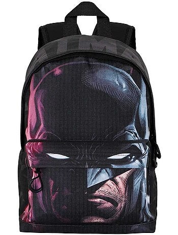 DC Comics Batman Face Mochila Pequeña HS FAN, Negro