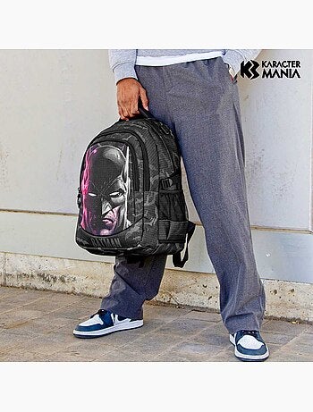 DC Comics Batman Face Mochila Running PLUS, Negro