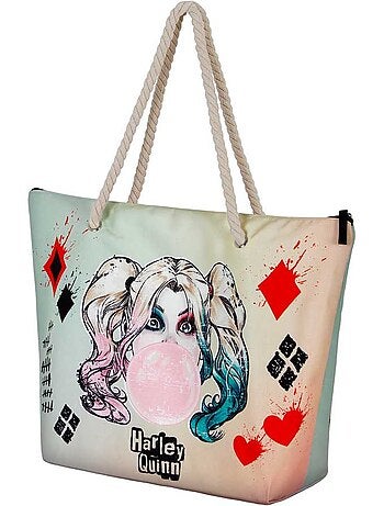 DC Comics Harley Quinn Mad Love Bolsa de Playa Soleil, Beige