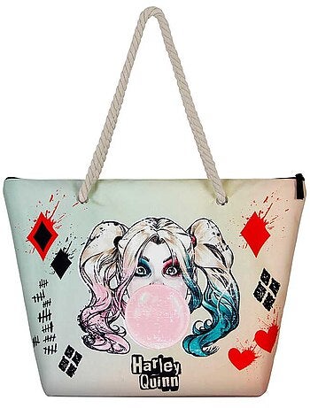 DC Comics Harley Quinn Mad Love Bolsa de Playa Soleil, Beige