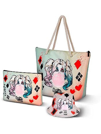 DC Comics Harley Quinn Mad Love Bolsa de Playa Soleil, Beige