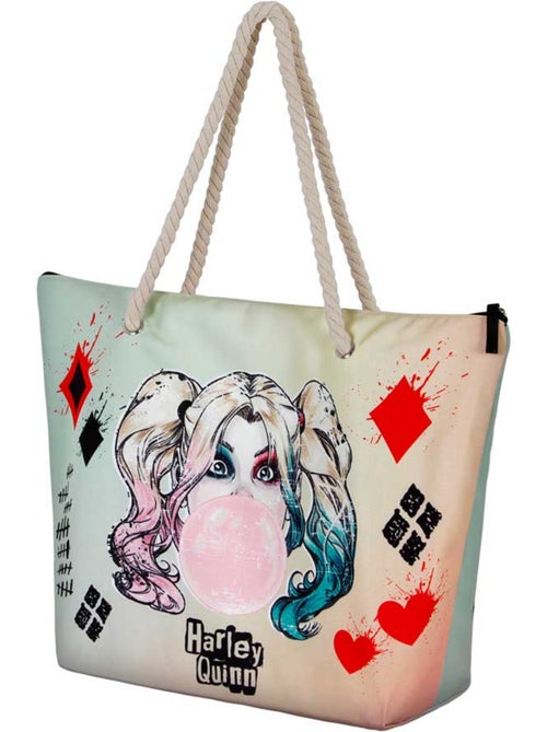 DC Comics Harley Quinn Mad Love Bolsa de Playa Soleil, Beige - Kiabi