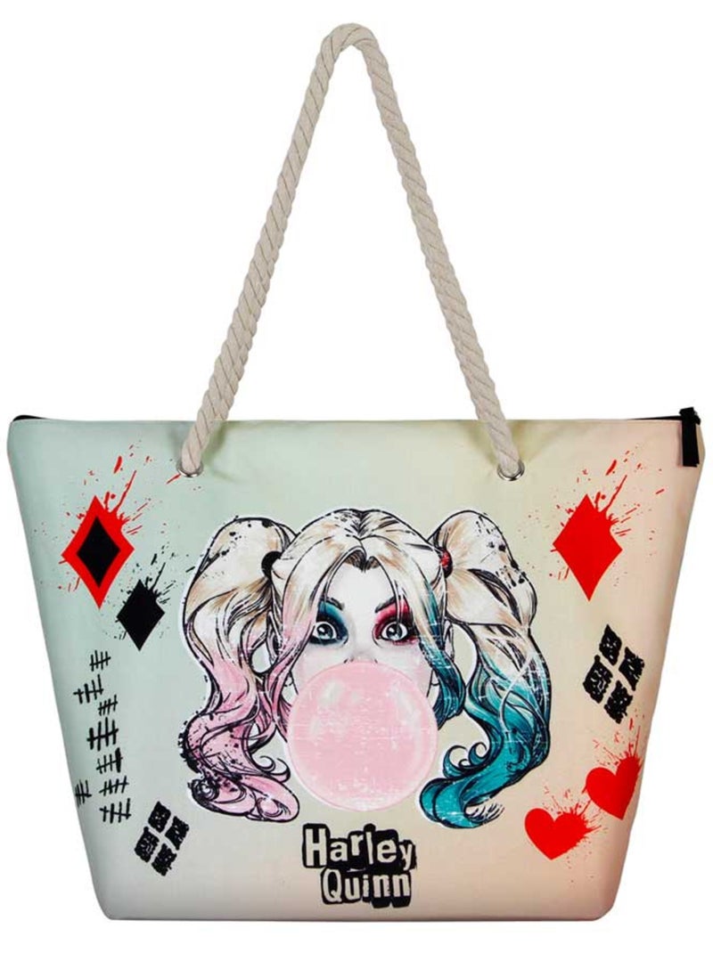 DC Comics Harley Quinn Mad Love Bolsa de Playa Soleil, Beige Beige - Kiabi
