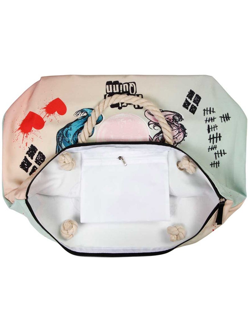 DC Comics Harley Quinn Mad Love Bolsa de Playa Soleil, Beige Beige - Kiabi