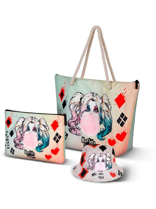 DC Comics Harley Quinn Mad Love Bolsa de Playa Soleil, Beige - Kiabi