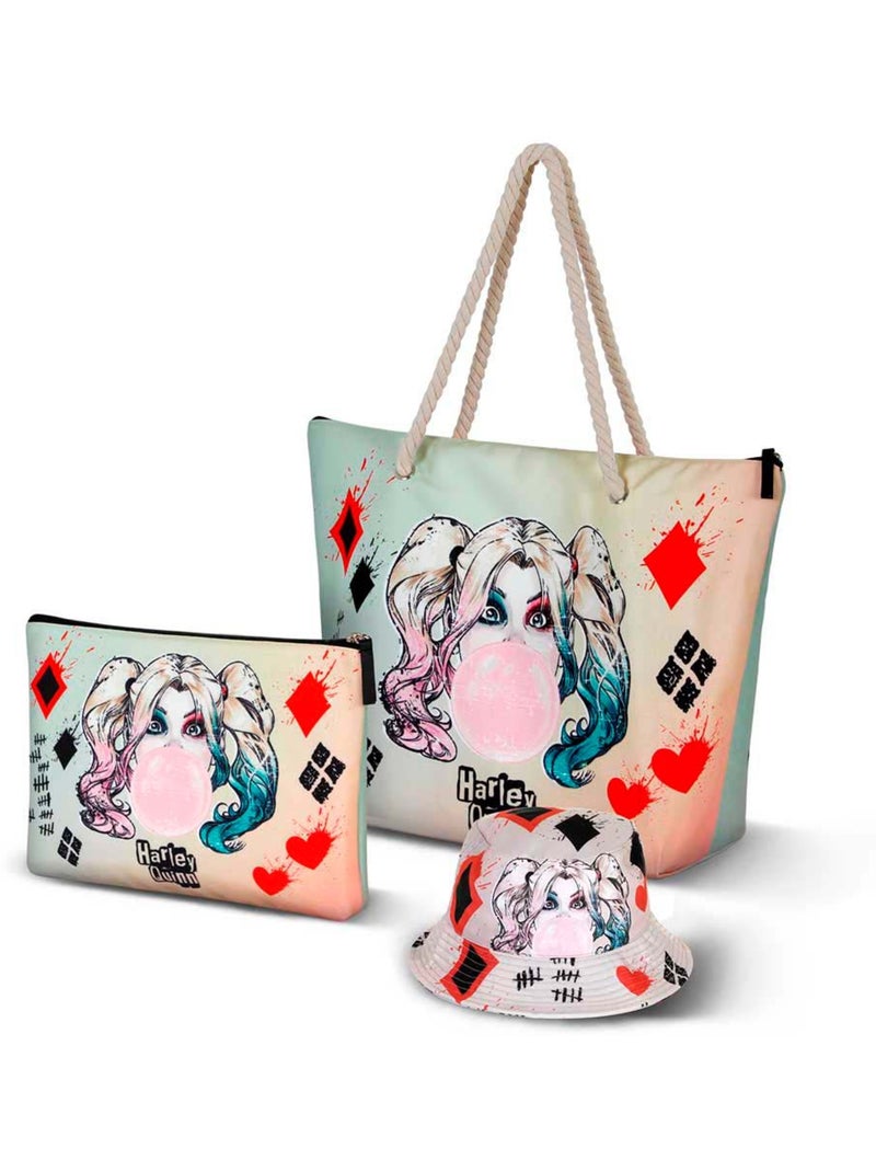 DC Comics Harley Quinn Mad Love Bolsa de Playa Soleil, Beige Beige - Kiabi