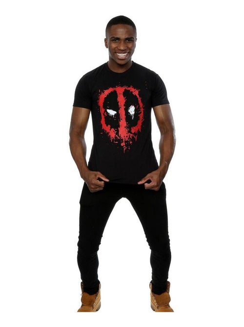 Deadpool - Camiseta Cara Splat de Algodón para Hombre - Kiabi Deadpool - Camiseta Cara Splat de Algodón para Hombre - Kiabi
