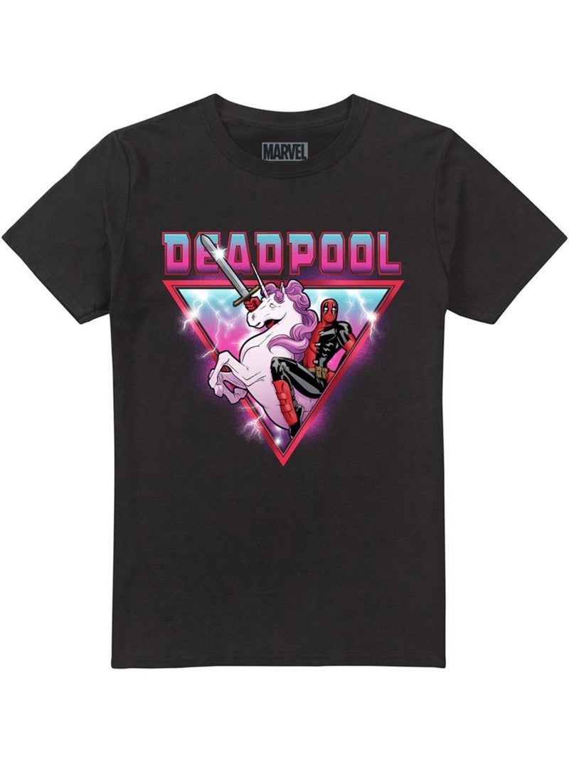 Deadpool - Camiseta Wade Diseño Unicornio para Adultos Unisex Negro - Kiabi