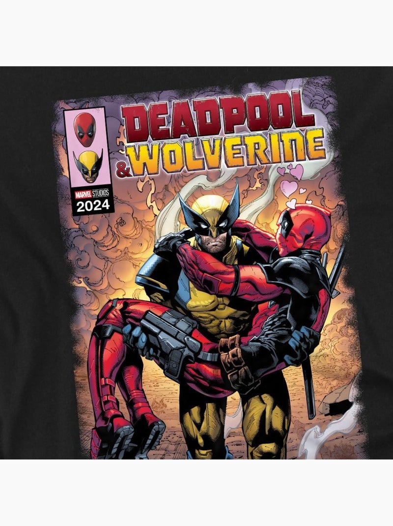 Deadpool & Wolverine - Camiseta Wolverine Saves Deadpool Cómic para Hombre Negro - Kiabi