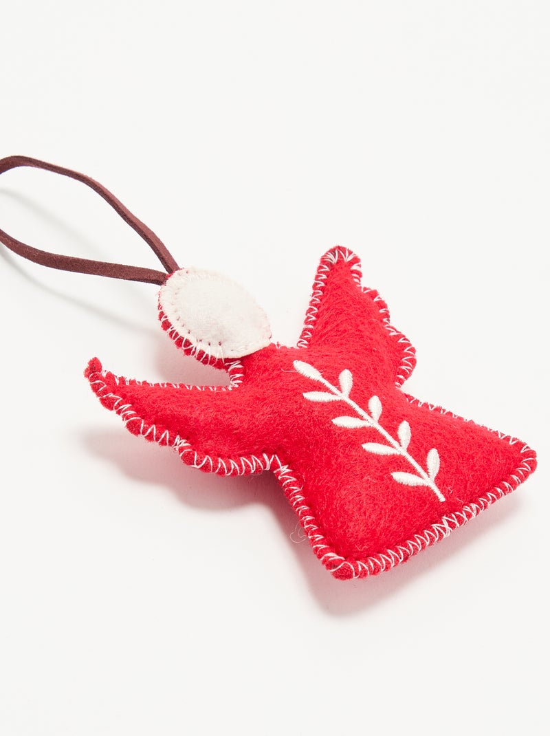 Decoración de Navidad de fieltro Rojo - Kiabi