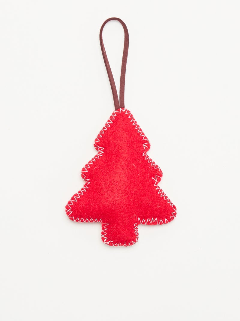 Decoración de Navidad de fieltro Rojo - Kiabi