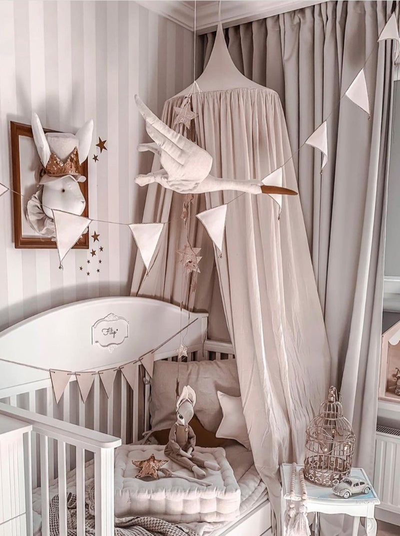 Decoración de pared infantil de lino cigüeña | SEVIRA KIDS Beige - Kiabi